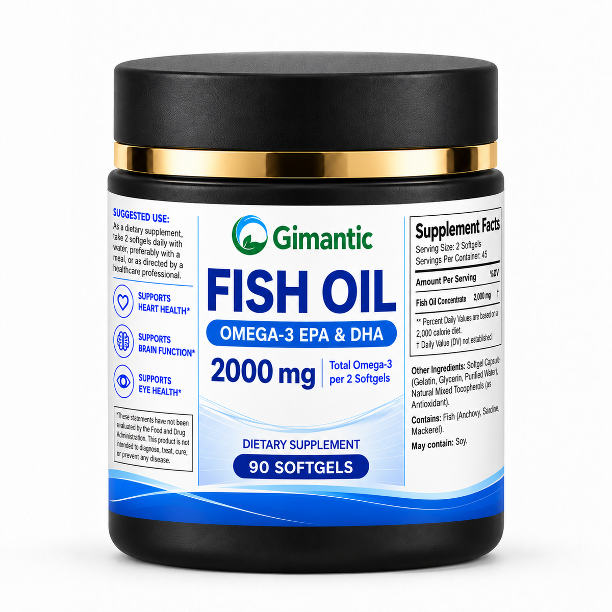 Gimantic Fish Oil — 90 Softgels